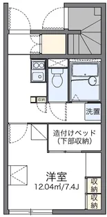 レオパレス大宮【205号室】の間取り