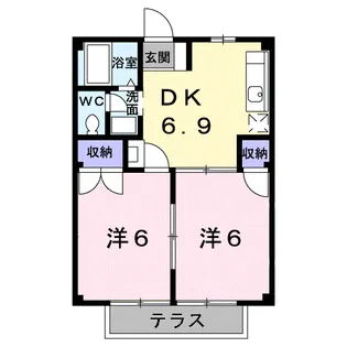 サンライズ大東 B【1階】の間取り