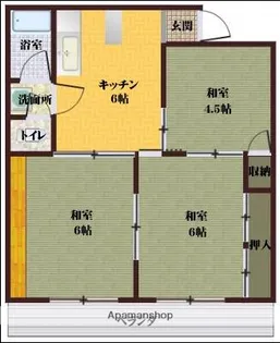 トピカF源藤西【106号室】の間取り