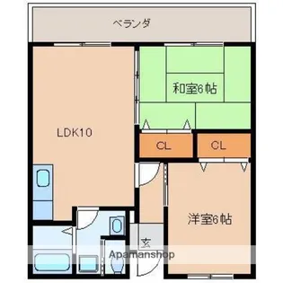 フルータ【E号室】の間取り