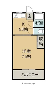 アルカコンネ成富【207号室】の間取り