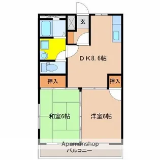 シャンテひえだⅠ【1階】の間取り