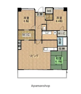 ポレスターアーバンシティ広島【12F号室】の間取り