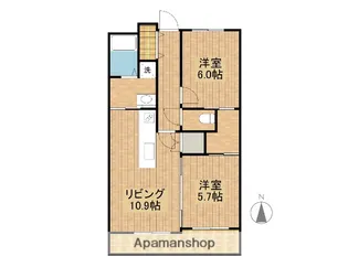 エストコンフォート【202号室】の間取り