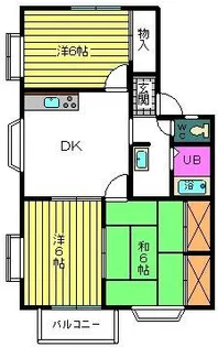 オーシャンヒル【A201号室】の間取り