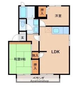 パレス木花台【A201号室】の間取り