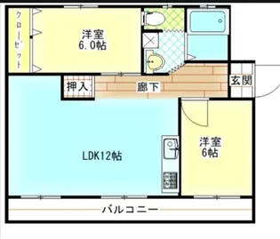 クレシェンテ恒久【101号室】の間取り