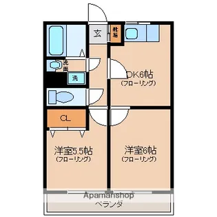 セントーレアⅡ【102号室】の間取り