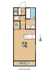 花ヶ島コーポ【205号室】の間取り