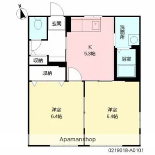 シャイニーウイング【A101号室】の間取り