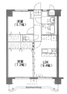 ユーミー新城【5階】の間取り