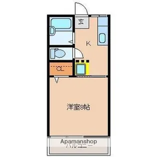 フォーブル祇園【105号室】の間取り