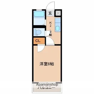 ブラッサム【107号室】の間取り