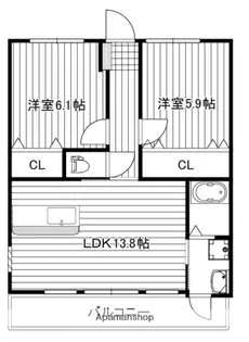 PASSAGE【206号室】の間取り