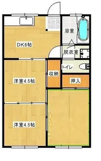 長友平四郎アパート(1丁目)【5号号室】の間取り