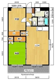 ピーチフローレⅠ【303号室】の間取り