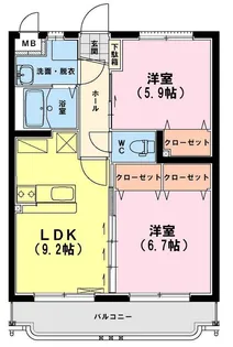 ユーミーアローレ【4階】の間取り