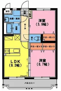 ユーミーアローレ【3階】の間取り