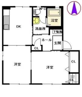 カステーロ高洲 D【102号室】の間取り
