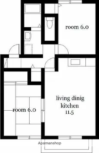 セジュールMⅡ【208号室】の間取り