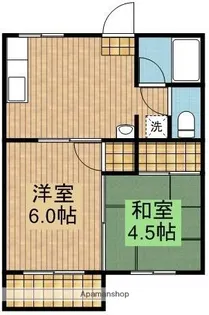 大塚サンハイツA【205号室】の間取り