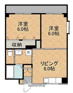 デュアルカーサ横町【205号室】の間取り