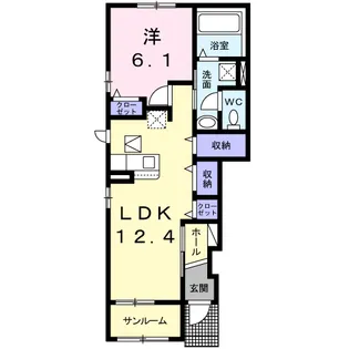 ソラティオ・ファウスト Ⅰ【1階】の間取り