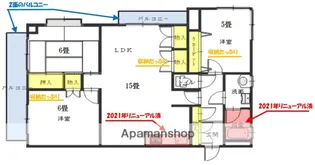 グランドヒルズ船塚【201号室】の間取り