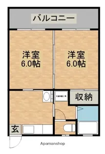 メゾンマツノB【203号室】の間取り