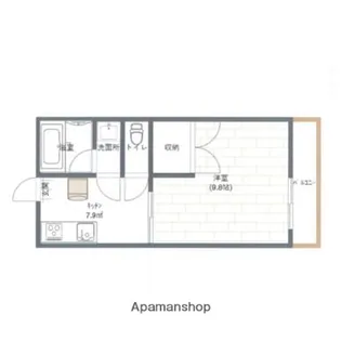 崎田ビル【303号室】の間取り
