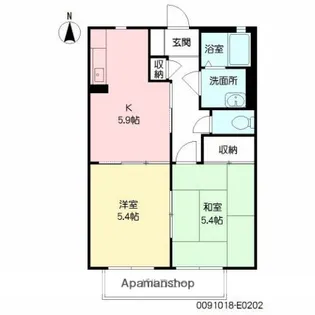 ルーチェレ・ドーマE棟【2階】の間取り