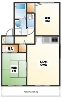 マガタコーポ東宮Ⅰ【102号室】の間取り