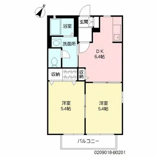 シャーメゾンH&I B棟【2階】の間取り