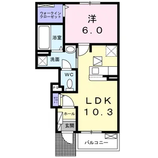 ラヴィエールⅡ A【1階】の間取り