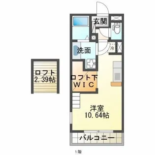 バンベール中津瀬【3階】の間取り