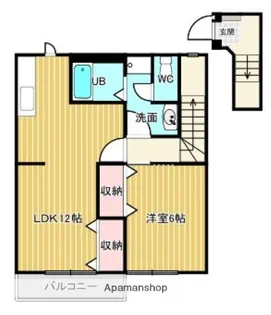 リバーサイド吉村B【202号室】の間取り