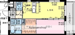 クロスワイズ中西町【4階】の間取り