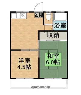 河井田コーポ【201号室】の間取り