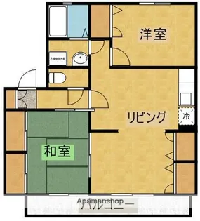 パルコート【A103号室】の間取り