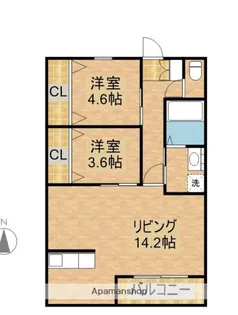 ALTE MEISTER レオ【105号室】の間取り