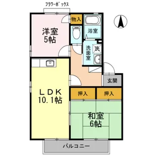 サンライズ吉永 E棟【2階】の間取り