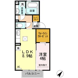 ガーデンフラッツ丸山【1階】の間取り