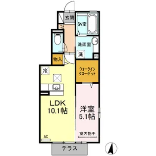 シエル・サザンビーチ【1階】の間取り