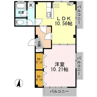 ハピネス本郷Ⅱ【1階】の間取り