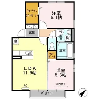サーフスリィフォレスタ【2階】の間取り
