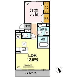 アプリコット【1階】の間取り