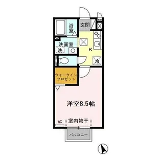 シャトル岬【1階】の間取り