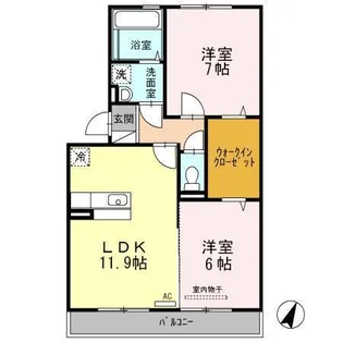 シナモンリッジ南Ⅱ【3階】の間取り