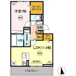 ボヌールK【3階】の間取り