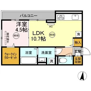 D-Resena 江平中町【2階】の間取り